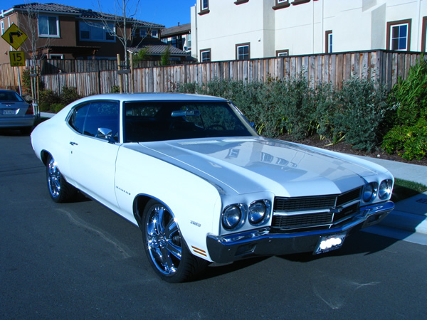 1970 Chevrolet Chevelle Malibu in White. Recently repainted, exterior detail package performed in Concord, CA. 2009.