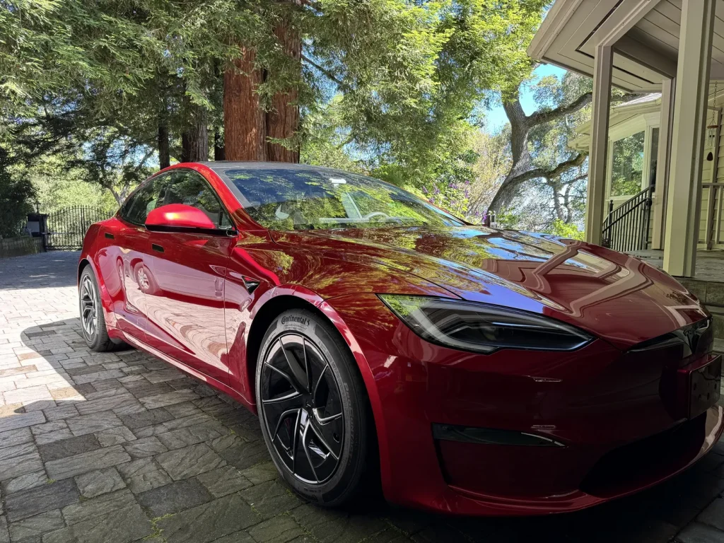 2026 Tesla Model S Ultra Red CS-II Titanium ceramic coating- Final outdoor pictures