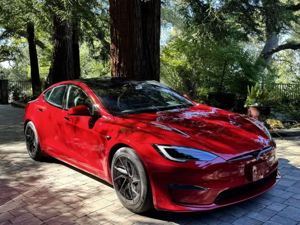 2026 Tesla Model S Ultra Red CS-II Titanium ceramic coating- Final outdoor pictures